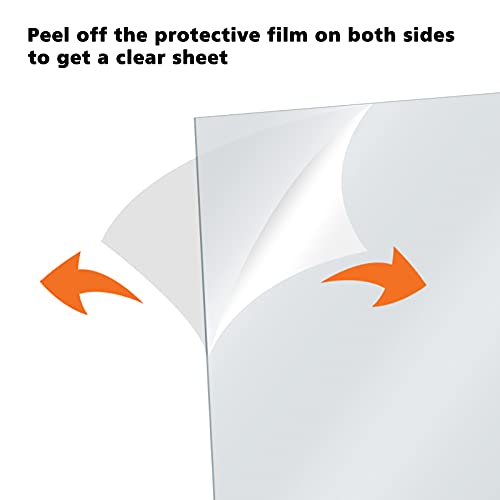 Plexiglass Sheets Acrylic Sheets 12 Pack of 24x36’’ 0.04 Thick Clear Plastic Cast Transparent Plexi Glass for Crafting Projects (12 Count)