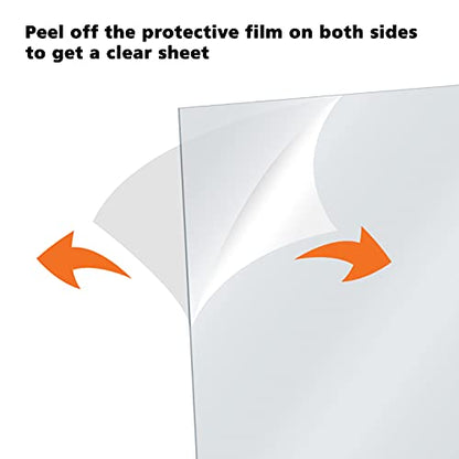 Plexiglass Sheets Acrylic Sheets 12 Pack of 5x7’’ 0.04 Thick Clear Plastic Cast Transparent Plexi Glass for Crafting Projects (12 Count)