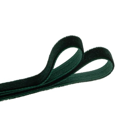 Vintage Hunter Green Velvet Ribbon