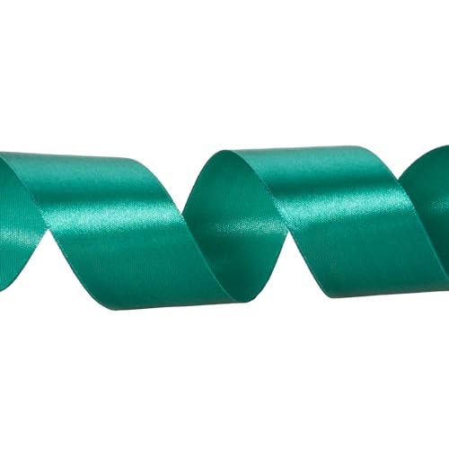 1 1 2 Inch Teal Solid Satin Ribbon for Gift Wrapping