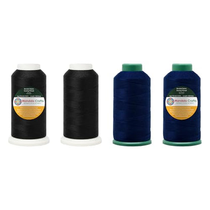 Size 69 210D T70 Black Navy Blue Bonded Nylon Thread 6000YDs (18000 Foot)