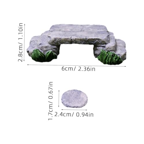 Creative Miniature Bridge and Stepping Stones for Garden and Bonsai Decor DIY Micro Landscape Kit with and Stone Pathway for Succulent Planters and Fish Tank Ornamentation