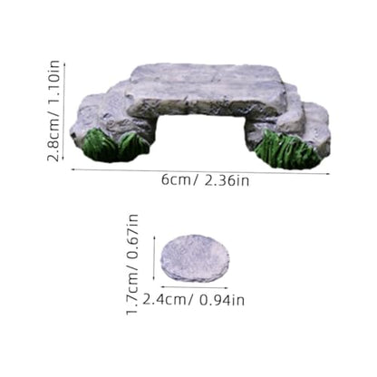 Creative Miniature Bridge and Stepping Stones for Garden and Bonsai Decor DIY Micro Landscape Kit with and Stone Pathway for Succulent Planters and Fish Tank Ornamentation