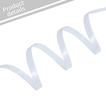 100 Yards 1 4 Inch White Satin Ribbon Thin Gift Wrapping Ribbon (300 Foot)