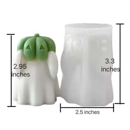 Ghost Holding Pumpkin Resin Mold