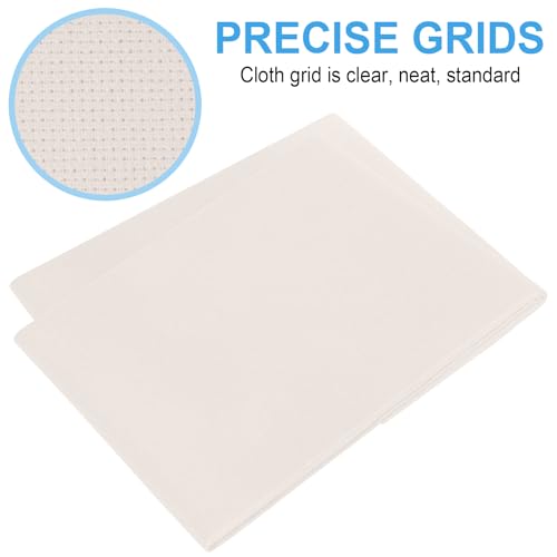 Cross Stitch Fabric 14 Count Aida Cloth 28 x 19 Inch Large Size Classic Reserve Cross Stitch Supplies Embroidery Fabric for Home DIY Craft Decoration Handmade