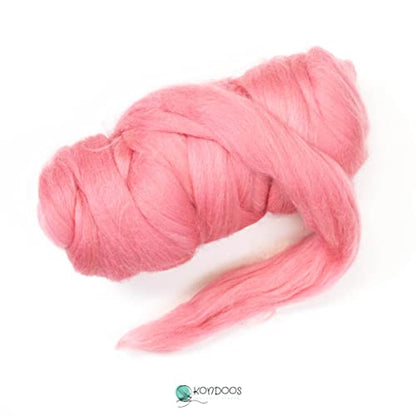 Colored Natural Wool roving