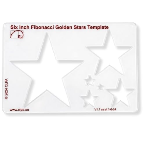 Fibonacci 6" Star Drawing Template
