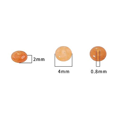 Natural Red Aventurine Disk Stone Beads 4x2mm 160pcs Rondelle Loose Semi Gemstone Beads for Jewelry Making Design (160 Count)