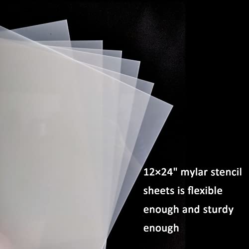 12 Pcs 10 Mil 12 x 24 inch Blank Stencil Sheet