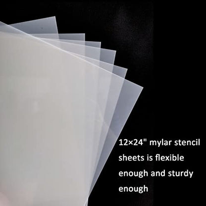 12 Pcs 10 Mil 12 x 24 inch Blank Stencil Sheet