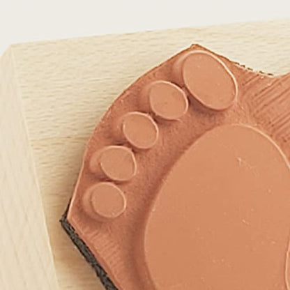 Feet Footprints Rubber Stamp