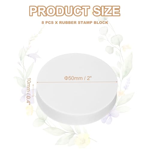 8Pcs 2" Rubber Carving Blocks