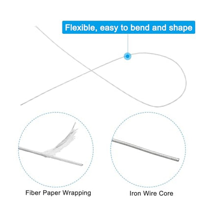 20 Gauge 16" Floral Stem Wire Paper Wrapped Iron Artificial 100Pcs