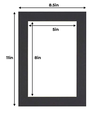 5.5x8.5 Mat for 8.5x11 Frame (100 Count)