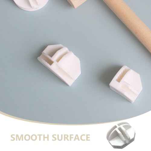 Semi Circle Plastic Cube Connectors 50 Pieces for Modular Wire Storage Organizer Easy Assembly Universal Closet and Shoe Storage Hardware
