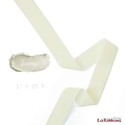 Ivory Velvet Ribbon
