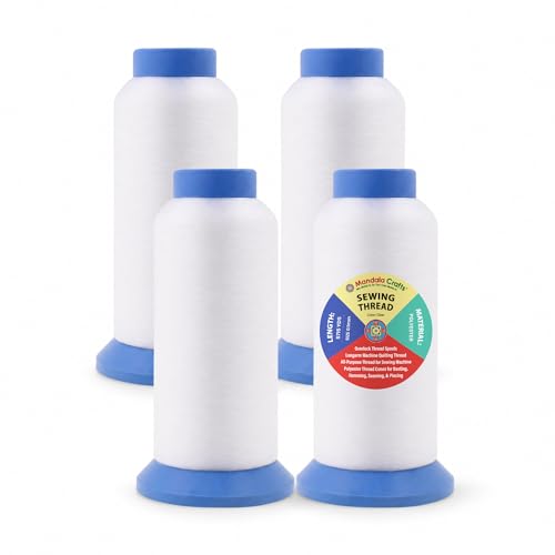 0.1mm Clear Polyester 4 Pack of Serger Threads Cones
