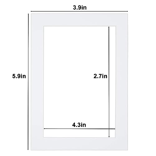 4x6 White Picture Mats Pack of 14
