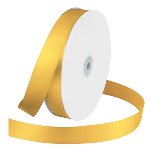 1" x 100 Yards Yellow Satin Ribbon Crafts Gift Wrapping