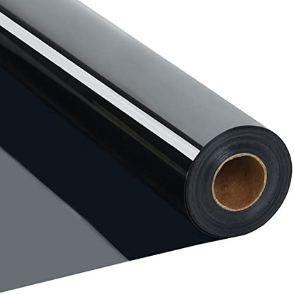 RENLITONG Black Iron on Vinyl 12Inch by 20ft Roll Heat Transfer Vinyl for T