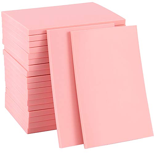 20 Count 4 x 6 Inch Pink Soft Rubber Carving Blocks