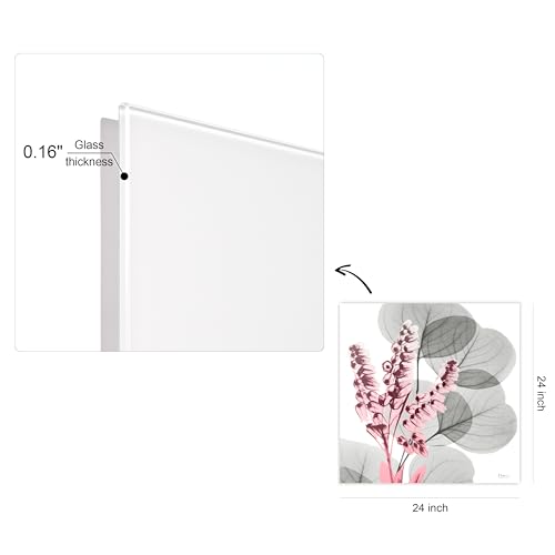 Frameless Free Floating Tempered Glass Panel Graphic Wall Art Ready to Hang