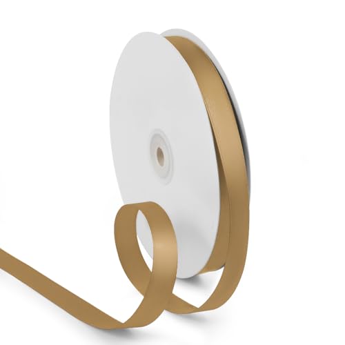 5 8 Inch 100 Yards Satin Ribbon Champagne Gold (300 Foot)