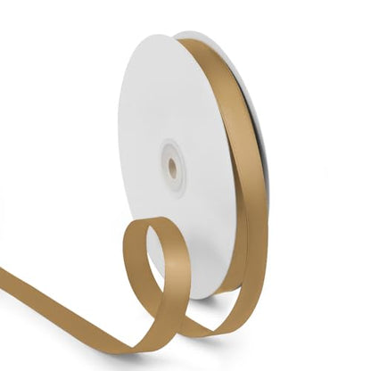 5 8 Inch 100 Yards Satin Ribbon Champagne Gold (300 Foot)