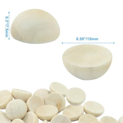 Half Wooden Beads