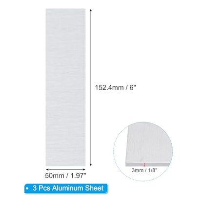 6061 T651 Aluminum Sheet Metal 6 x 1.97 x 1 (3 Count)