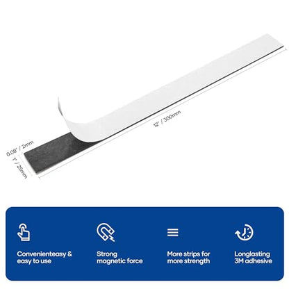 Magnetic Strips with Adhesive Backing 6 Pack