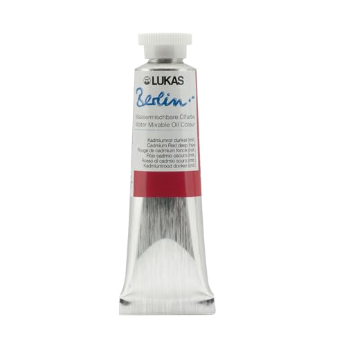 Berlin Pro Artists Water Mixable Oil Paint 37 ml Tube Cadmium Red Deep Hue
