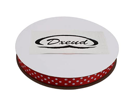 Polka Dot Grosgrain Ribbon 25 Yard Each Roll 100% Polyester (75 Foot)