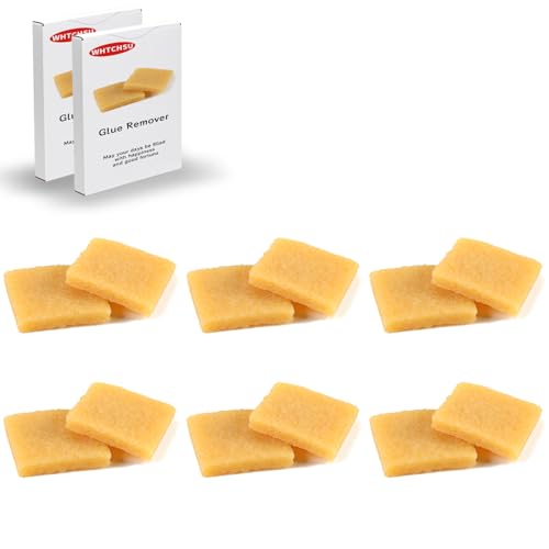 12 Pcs Glue and Residue Eraser Rubber Cement Cleaner for Removing Adhesive and Residues from Paper Plastic and More