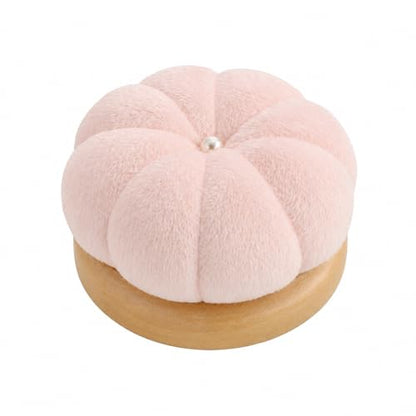 Wooden Base Pin Cushion for Sewing with 100 Plastic Head Pins