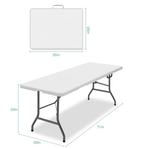 6 ft HDPE Folding Table with Anti