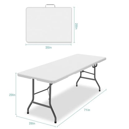 6 ft HDPE Folding Table with Anti