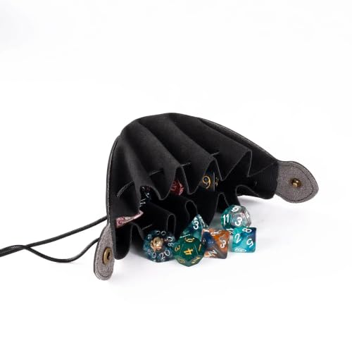 Black Drawstring Dice Bag and Rolling Tray