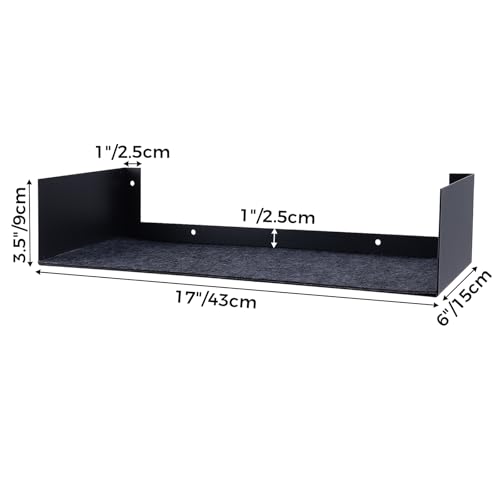 U Shape Floating Shelves Wall Mount Metal Bookshelf CD DVD Storage Display Shelves