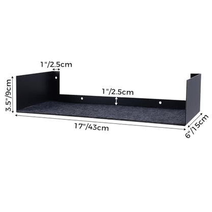 U Shape Floating Shelves Wall Mount Metal Bookshelf CD DVD Storage Display Shelves (4 Count)