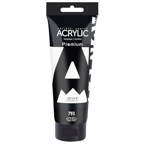 Lamp Black Acrylic Paint (4 Fl Oz)