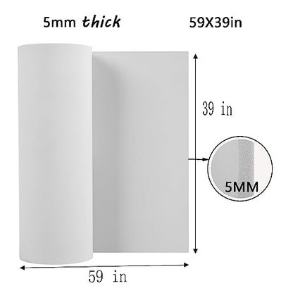 5mm EVA Foam Sheets Roll 39x59in White for Cosplay DIY 90kg