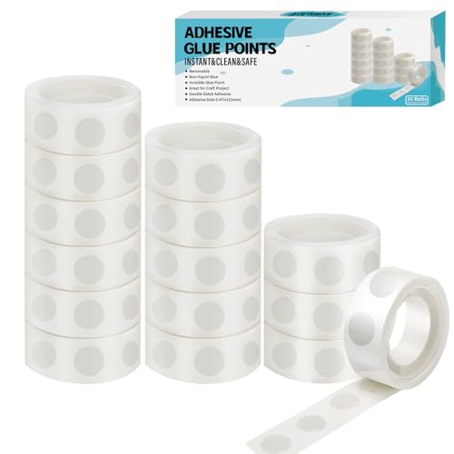 3000pcs Glue Point Clear Balloon Glue Removable Adhesive Dots Double Sided Dots of Glue Tape for Balloons Craft Glue Points Dots Sticky Dots or Wedding Decoration (3000 Count)