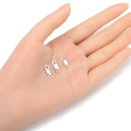 2pcs Adabele Real Sterling Silver 12mm Italian Rectangle Lobster Clasps (2 Count)