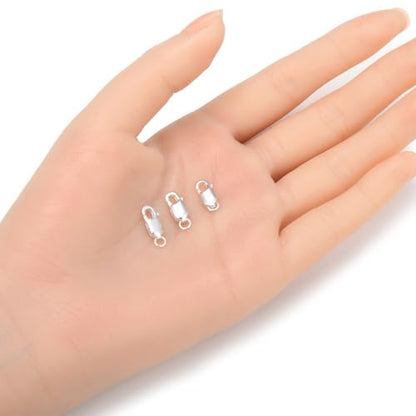 2pcs Adabele Real Sterling Silver 12mm Italian Rectangle Lobster Clasps (2 Count)