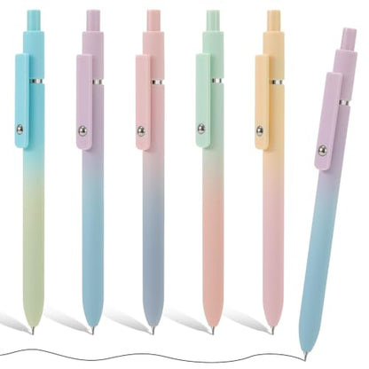 Gel Pens 5Pcs Smooth Writing Medium Point 0.7mm Pens for Journaling (5 Count)