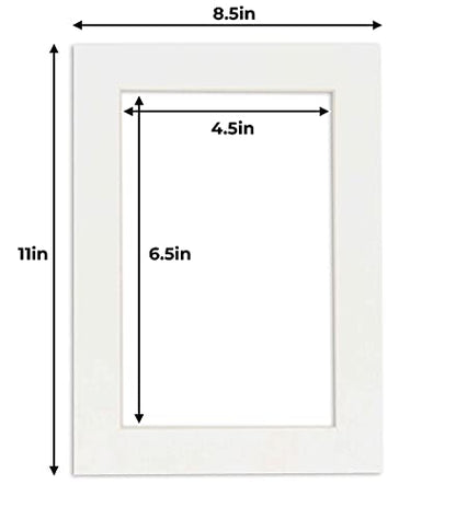 5x7 Mat for 8.5x11 Frame (25 Count)