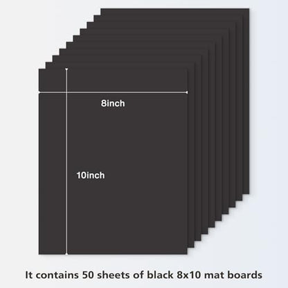 50 Pack 8x10 Uncut Photo Mat Matboards