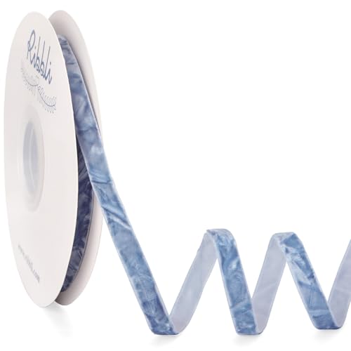 Dusty Blue Velvet Ribbon 3